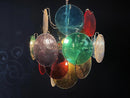 Colored Disc Glass Chandelier