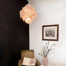 Round Pink Glass Chandelier
