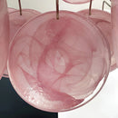Round Pink Glass Chandelier