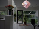 Round Pink Glass Chandelier