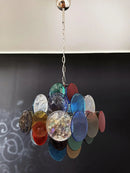 Round Colored Glass Chandelier