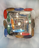 Round Colored Glass Chandelier