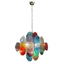 Round Colored Glass Chandelier