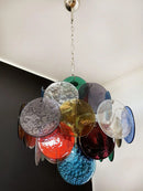 Round Colored Glass Chandelier
