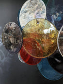 Round Colored Glass Chandelier