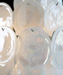 Round White Glass Chandelier