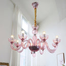 Pink Ares Murano Glass Chandelier