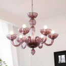 Pink Ares Murano Glass Chandelier
