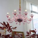 Pink Ares Murano Glass Chandelier