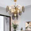 Murano Wrought Iron Glass Chandelier