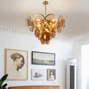 Murano Wrought Iron Glass Chandelier