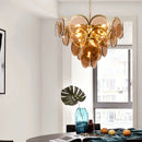 Murano Wrought Iron Glass Chandelier