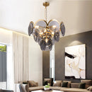 Murano Wrought Iron Glass Chandelier