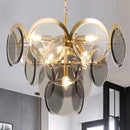 Murano Wrought Iron Glass Chandelier