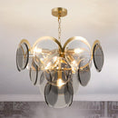 Murano Wrought Iron Glass Chandelier