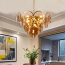 Murano Wrought Iron Glass Chandelier