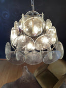 Round Transparent Glass Chandelier