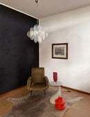 Round Transparent Glass Chandelier