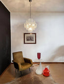 Round Transparent Glass Chandelier