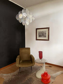 Round Transparent Glass Chandelier