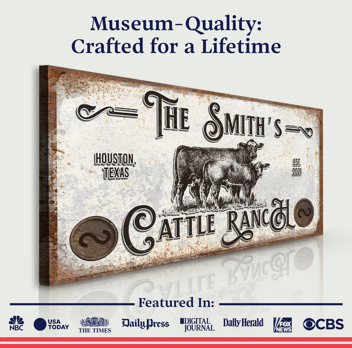 Branded Cattle Ranch Sign IV, photo 4 of 8