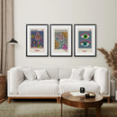 Colorful Yayoi Kusama Poster Set of 3 Museum Art by Wall Art Set