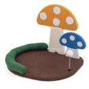 Mushroom Cat Bed Cat Claw Scratcher with Wide Bed and Sisal Scratch Panel-Multicolor by LJGDeals