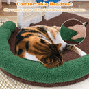 Mushroom Cat Bed Cat Claw Scratcher with Wide Bed and Sisal Scratch Panel-Multicolor by LJGDeals