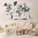 3D Luminous Colored Wooden World Map Mystery