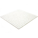 Baby Powder White 12x12 Glossy Uniform Square Glass Mosaic Tile (20 pack, 18.69 sq ft/case) - Sample