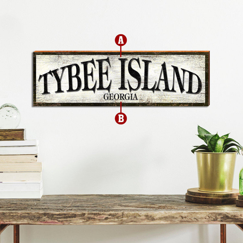 Personalized Black and White Wooden Town Name Sign | Wall Art Print on Real Wood | Customizable Farmhouse Decor