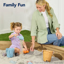 Outdoor Kid's Octagonal Sandbox in Natural Wood Finish