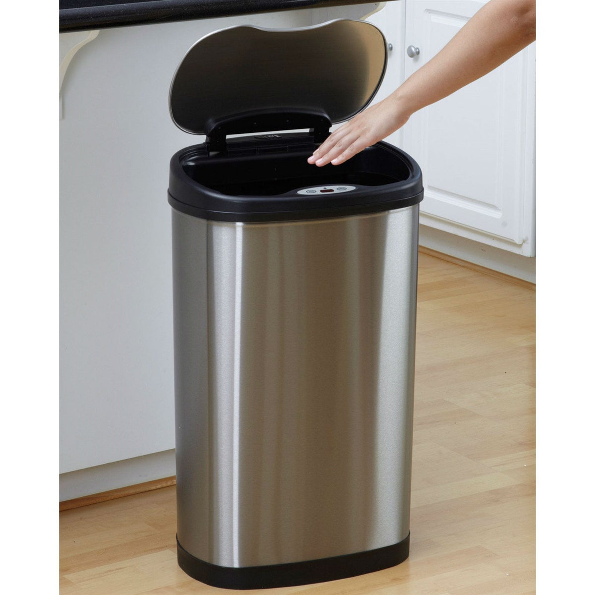 Stainless Steel 13 Gallon Touchless Kitchen Trash Can, photo 2 of 2