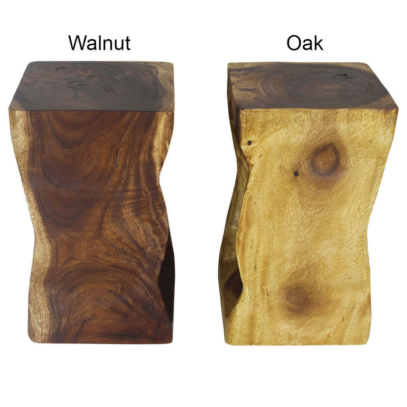 Haussmann® Wood Natural Stool End Table 12 In Sq X 20 In High Oak Oil