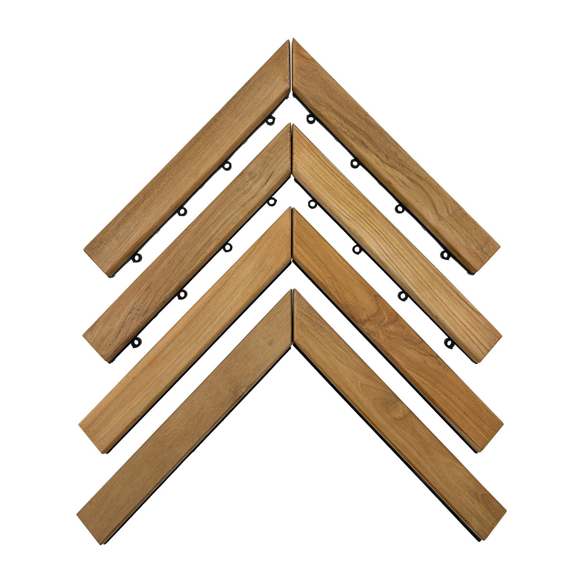 Teak Interlocking Tile End Pieces (Loop, Pin or Corner), photo 2 of 9
