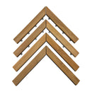 Teak Interlocking Tile End Pieces (Loop, Pin or Corner)