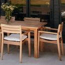 Natural Teak Outdoor Dining Chair (Set of 2 with Cushions) by NORDICTEAK.COM