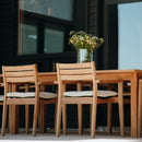 Natural Teak Outdoor Dining Chair (Set of 2 with Cushions) by NORDICTEAK.COM