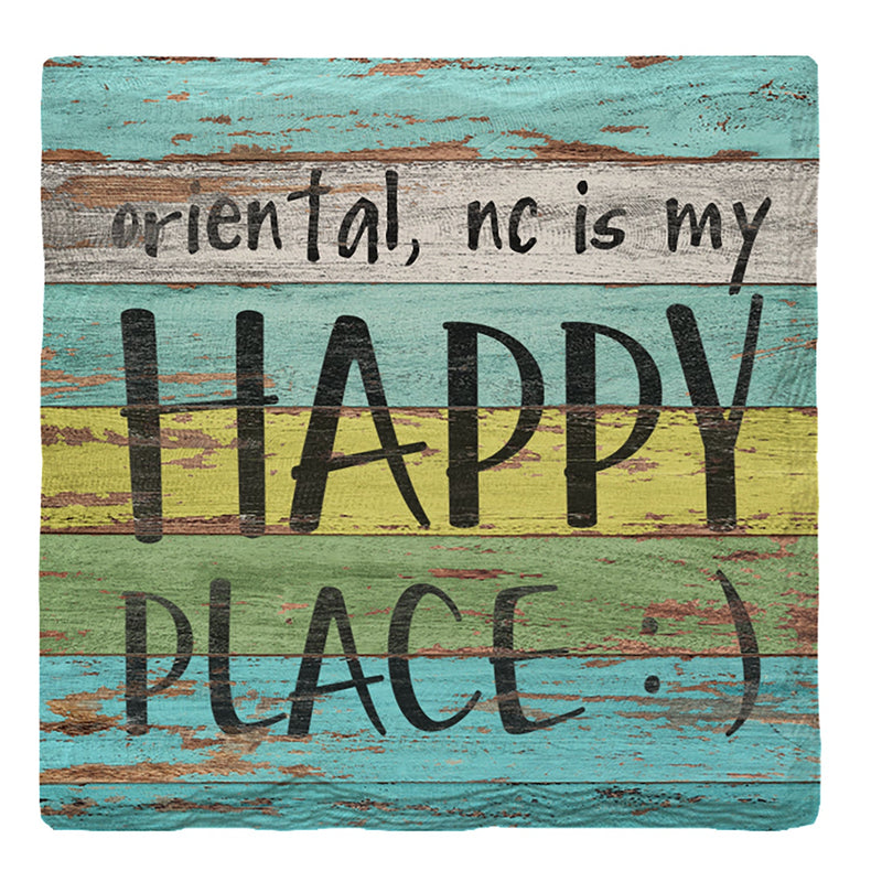 Oriental, NC Happy Place | Drink Coaster