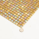 Light Shimmer Beige 12x12 Glossy Uniform Square Glass Mosaic Tile (20 pack, 18.69 sq ft/case) - Sample