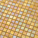 Light Shimmer Beige 12x12 Glossy Uniform Square Glass Mosaic Tile (20 pack, 18.69 sq ft/case)