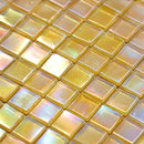 Light Shimmer Beige 12x12 Glossy Uniform Square Glass Mosaic Tile (20 pack, 18.69 sq ft/case) - Sample