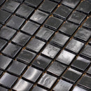 Rich Black 12x12 Glossy Uniform Square Glass Mosaic Tile (20 pack, 18.69 sq ft/case)