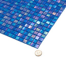 Azure Blue 12x12 Glossy Uniform Square Glass Mosaic Tile (20 pack, 18.69 sq ft/case)