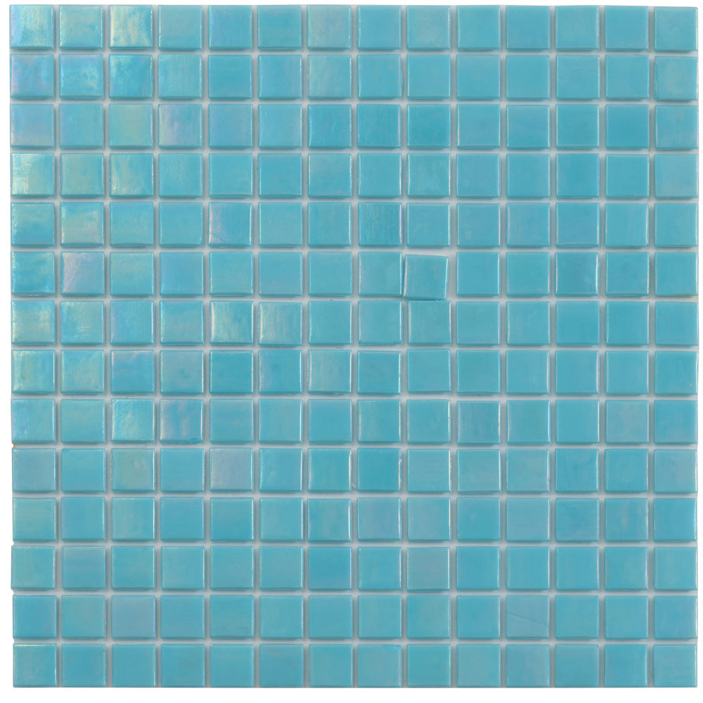 Cyan Blue 12x12 Uniform Square Glossy Glass Mosaic Tile (20 pack, 20 sq ft/case), photo 3 of 8
