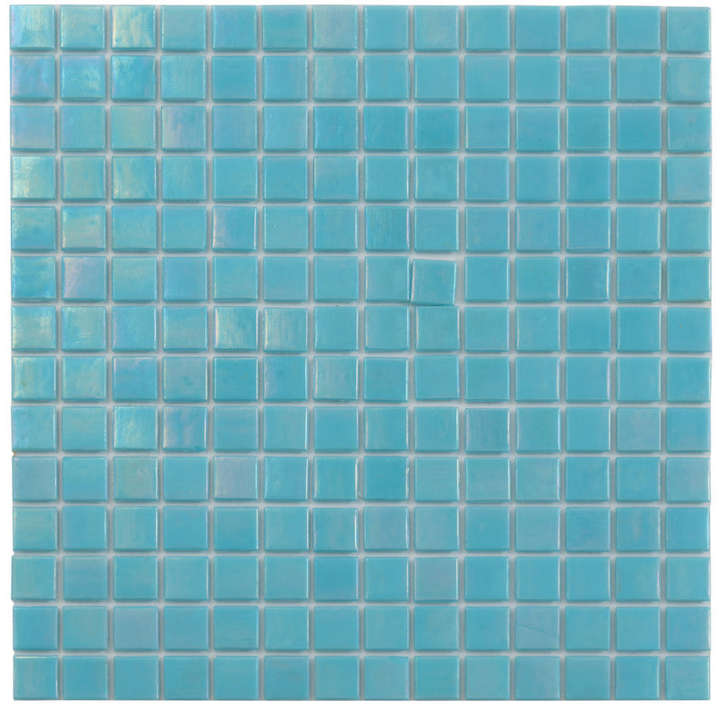 Cyan Blue 12x12 Uniform Square Glossy Glass Mosaic Tile (20 pack, 20 sq ft/case), photo 3 of 8