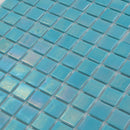 Cyan Blue 12x12 Uniform Square Glossy Glass Mosaic Tile (20 pack, 20 sq ft/case) - Sample