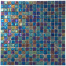 Dark Shimmer Multi Blue 12x12 Glossy Uniform Square Glass Mosaic Tile (20 pack, 18.69 sq ft/case)
