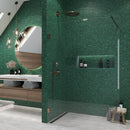 Bottle Green 12x12 Glossy Uniform Square Glass Mosaic Tile (20 pack, 18.69 sq ft/case) - Sample