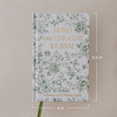 Mom's One Line A Day Green Delft Leather Journal by Sweet Water Decor